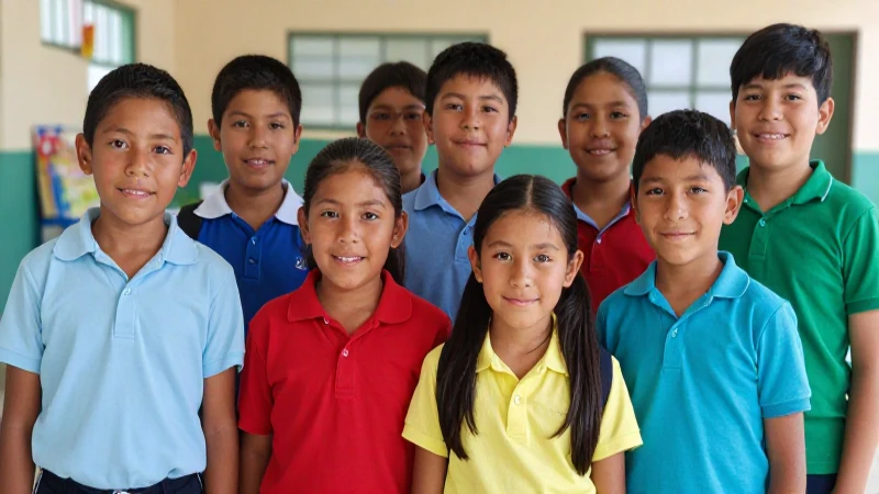 Impactantes Cambios en Escuelas CDMX: 26-28 de Junio 6 Niños mestizos, alegres, bajo luz cálida