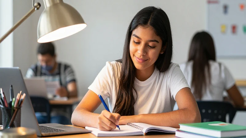 Becas Benito Juárez 2026: QUÉ REQUISITOS y MONTO 2 Joven estudiante mestiza bajo luz cálida