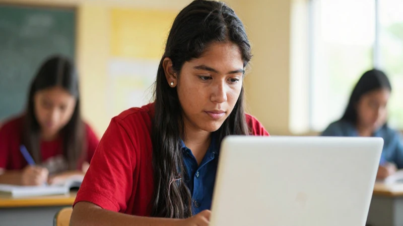 Joven mexicano estudia con luz cálida