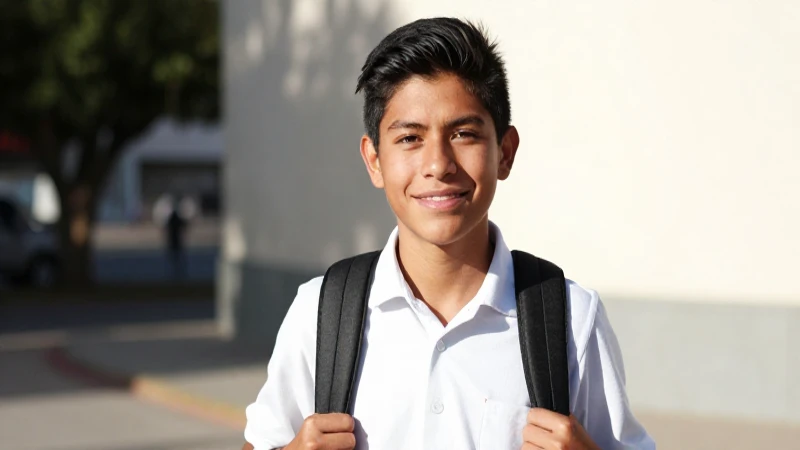 Joven mestiza sonríe bajo luz cálida