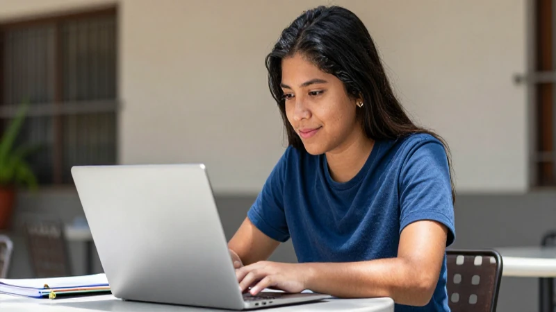 BECAS BENITO JUÁREZ: ¡Descubre la PREPA EN LÍNEA SEP! 6 Joven mestiza estudia bajo luz cálida