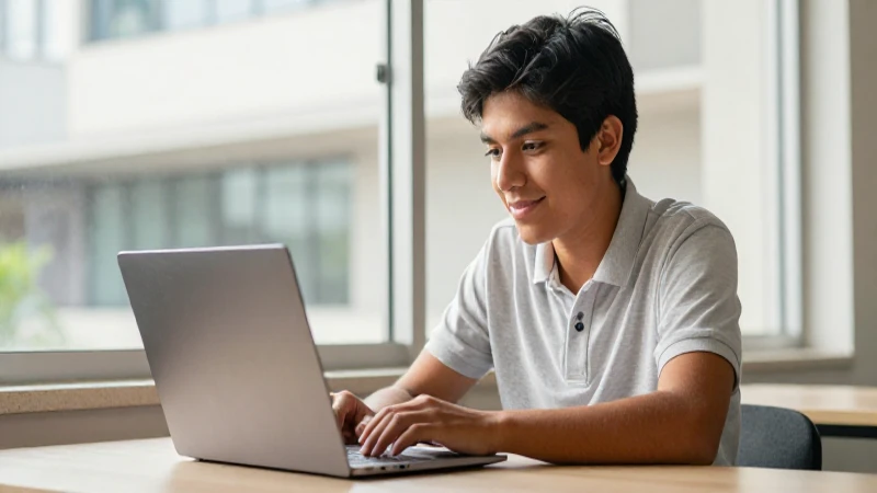 BACHILLERATO: ¡DESCUBRE las BECAS BENITO JUÁREZ AHORA! 3 Estudiante becado, optimista, en un entorno moderno