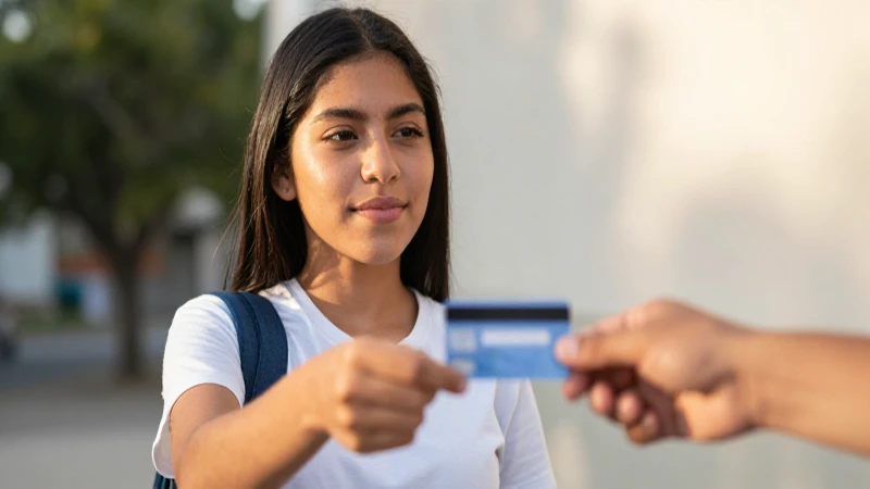 BECAS DE MEDIA SUPERIOR: ¡DESCUBRE los REQUISITOS 2026! 7 Joven mestiza recibe su tarjeta bancaria al aire libre