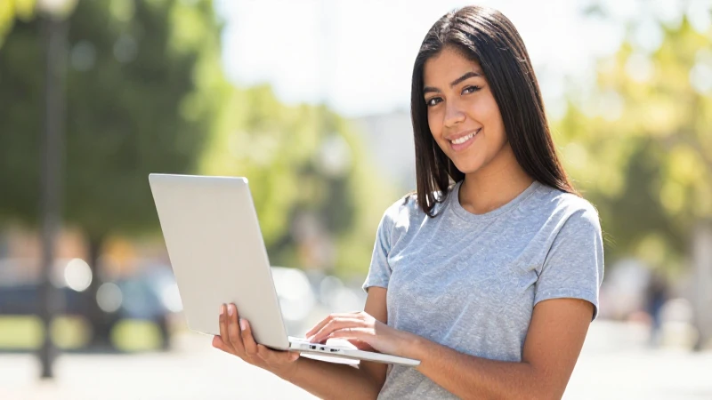 BECAS DE MEDIA SUPERIOR: ¡DESCUBRE los REQUISITOS 2026! 2 Joven estudiante mexicana sonríe con laptop