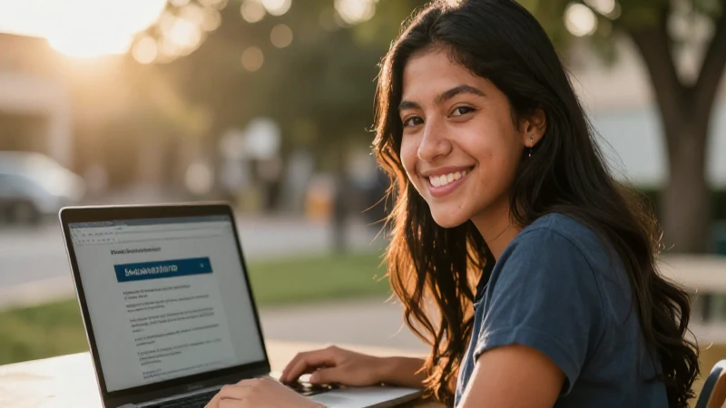 BECAS DE MEDIA SUPERIOR: ¡DESCUBRE los REQUISITOS 2026! 8 Estudiante mestiza sonríe bajo la luz dorada