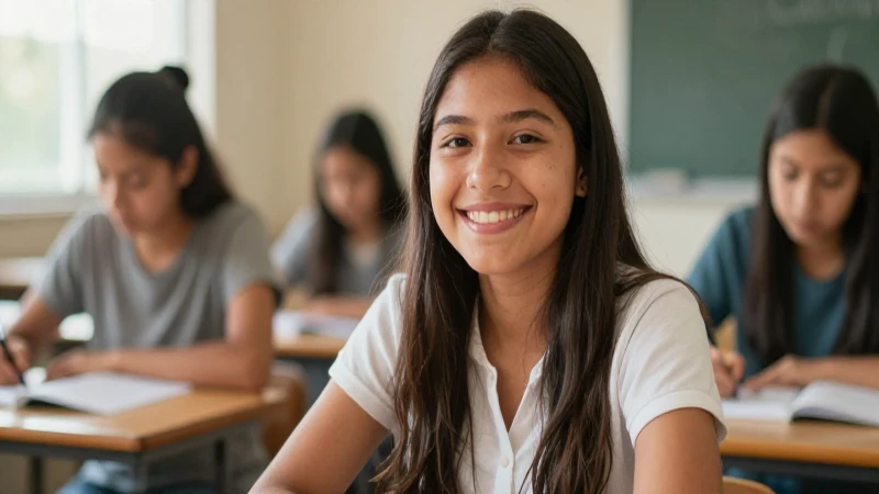 BECAS DE TITULACIÓN 2026: Descubre Cómo Acceder 7 Estudiante mexicana sonríe bajo la cálida luz