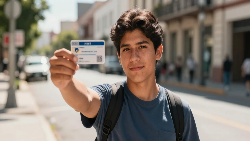 BECAS IEMS: Cómo OBTENER tu TARJETA 2026 en CDMX 5 Estudiante sonríe bajo la luz cálida urbana