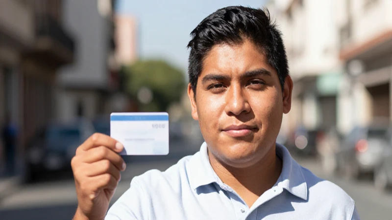 BECAS IEMS: Cómo OBTENER tu TARJETA 2026 en CDMX 4 Joven mestiza muestra su identificación en la ciudad