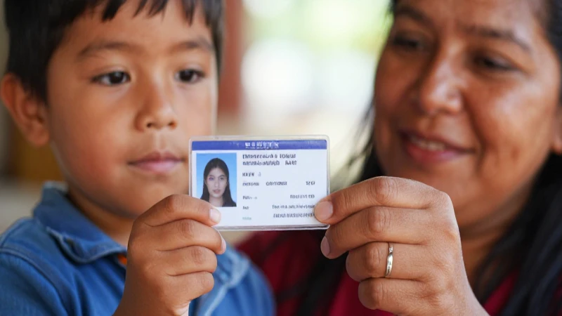 BECAS IEMS: Cómo OBTENER tu TARJETA 2026 en CDMX 3 Niño mestizo muestra su identificación con su padre
