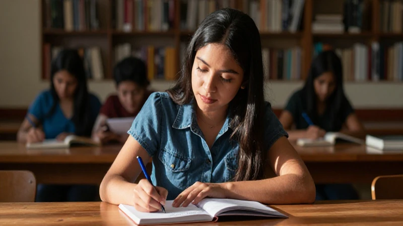 BECAS JÓVENES ESCRIBIENDO EL FUTURO 2026: CUÁNDO REGISTRARTE 7 Joven mestiza estudia a la luz del sol