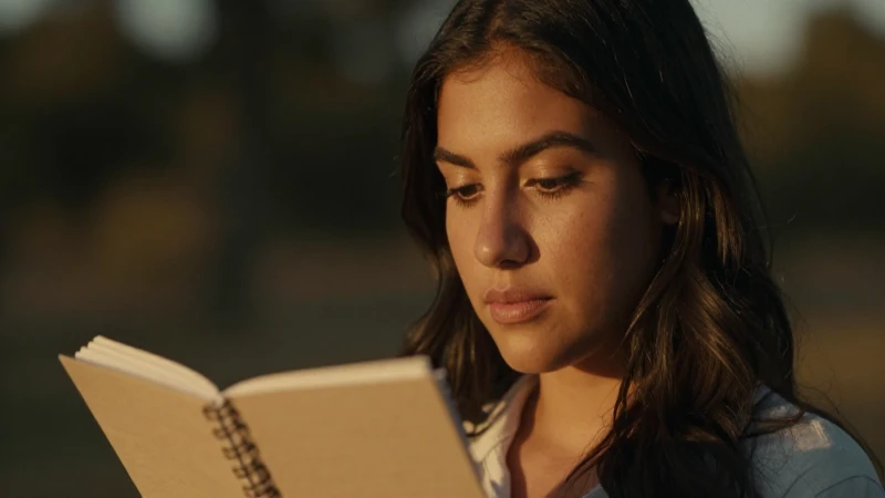 Joven mexicana, luz cálida y piel bronceada