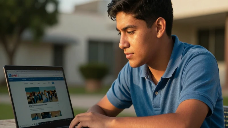 BUSCADOR DE ESCUELAS: DÓNDE ENCONTRAR BECAS 2026 9 Joven mexicano estudia becas al atardecer