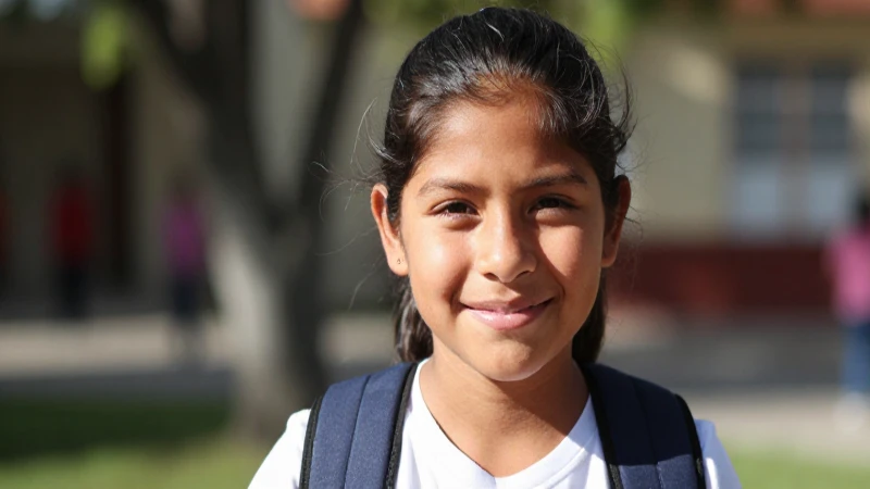 DELEGACIÓN Becas Benito Juárez: ¡Descubre OPORTUNIDADES! 2 Niña sonríe al sol, mochila y entorno cálido