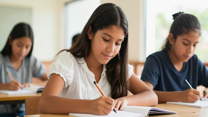 Entrega de TARJETAS: ¡JÓVENES Escribiendo el FUTURO! 6 Jóvenes mestizos, soleados y escribiendo, luz cálida