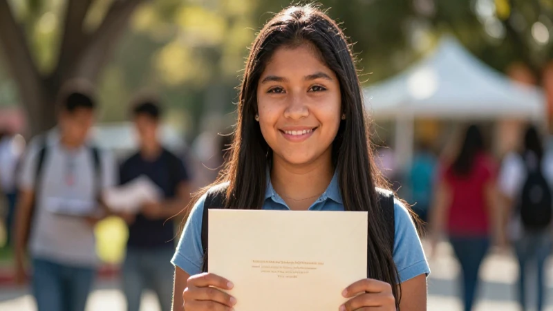 FECHAS BECAS RITA CETINA: ¡Descubre lo que VIENE! 6 Estudiante mestiza sonríe con beca y luz cálida