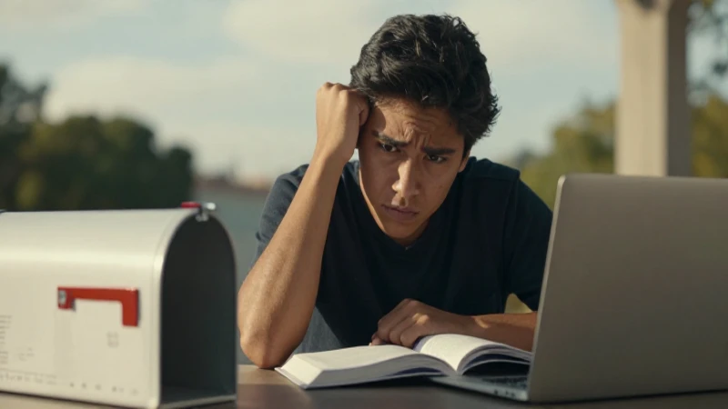 Por Qué No Me Ha Llegado la BECA Descubre la Verdad Aquí 7 Estudiante busca respuestas con frustración y ansiedad
