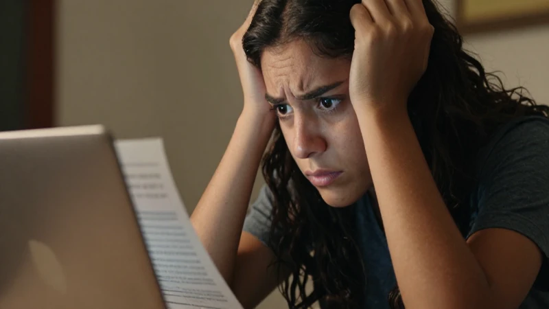 Por Qué No Me Ha Llegado la BECA Descubre la Verdad Aquí 4 Estudiante mestizo frustrado con documentos financieros