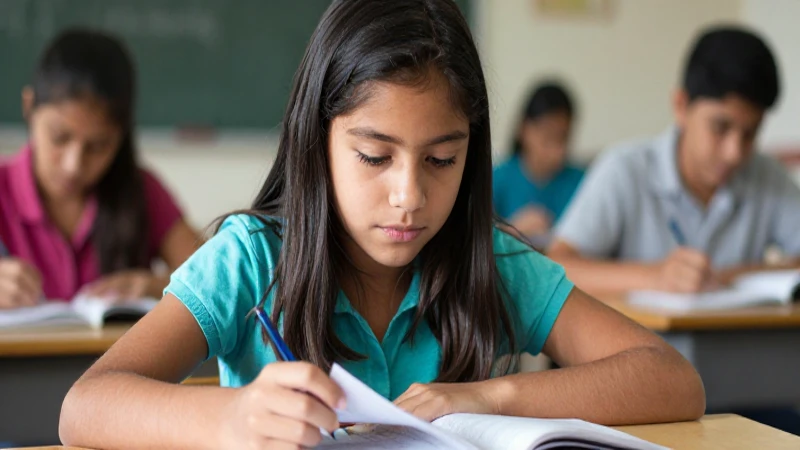 Joven mexicano estudia bajo luz cálida