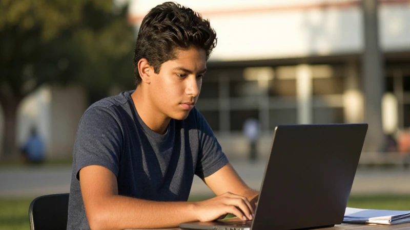 Joven estudiante mexicano estudia con luz cálida