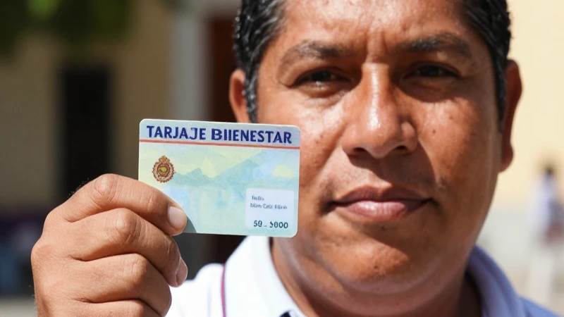 Reposición de TARJETA BIENESTAR: ¡Descubre cómo hacerlo! 2 Mexicana mestiza, piel bronceada, con Tarjeta Bienestar