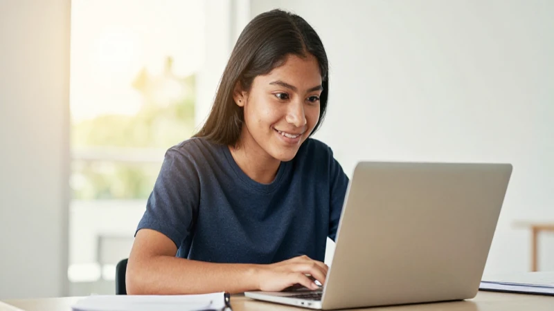 Consulta el Estatus de la Beca Benito Juárez ¡Descúbrelo! 5 Estudiante mexicana estudia con luz cálida