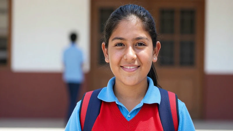 Estudiante mexicana sonríe bajo luz natural