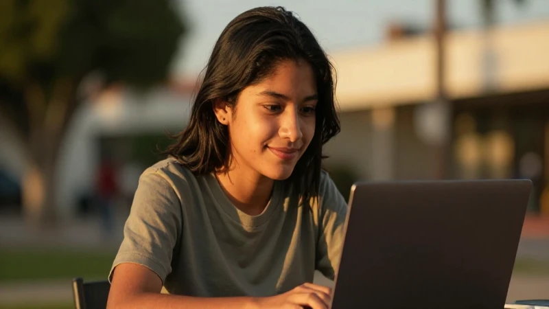 Ventanilla Virtual: ¡DESCUBRE BECAS Benito Juárez 2026! 4 Joven mexicana sonríe frente a su laptop