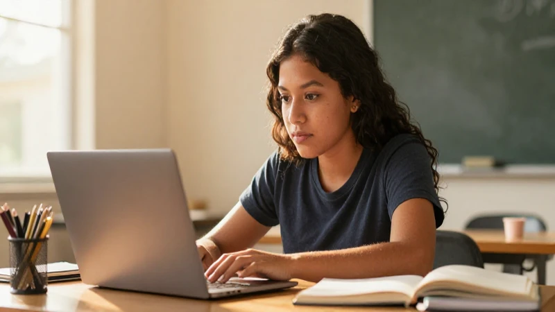 Ventanilla Virtual: Guía Definitiva para SOLICITAR tu BECA 2026 5 Joven mestiza estudia bajo luz dorada