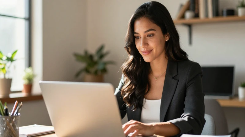 Ventanilla Virtual: Guía Definitiva para SOLICITAR tu BECA 2026 3 Joven mexicana trabajando con luz cálida